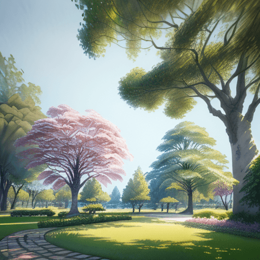 AI generated: Back view of a tree in a park, sketch style, in a serene District, watercolor paint, intricate detai...