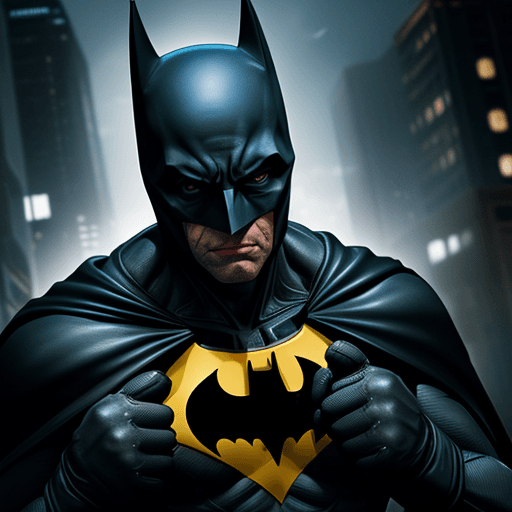 AI generated: Batman with infinity glove,4 k ultra HD 