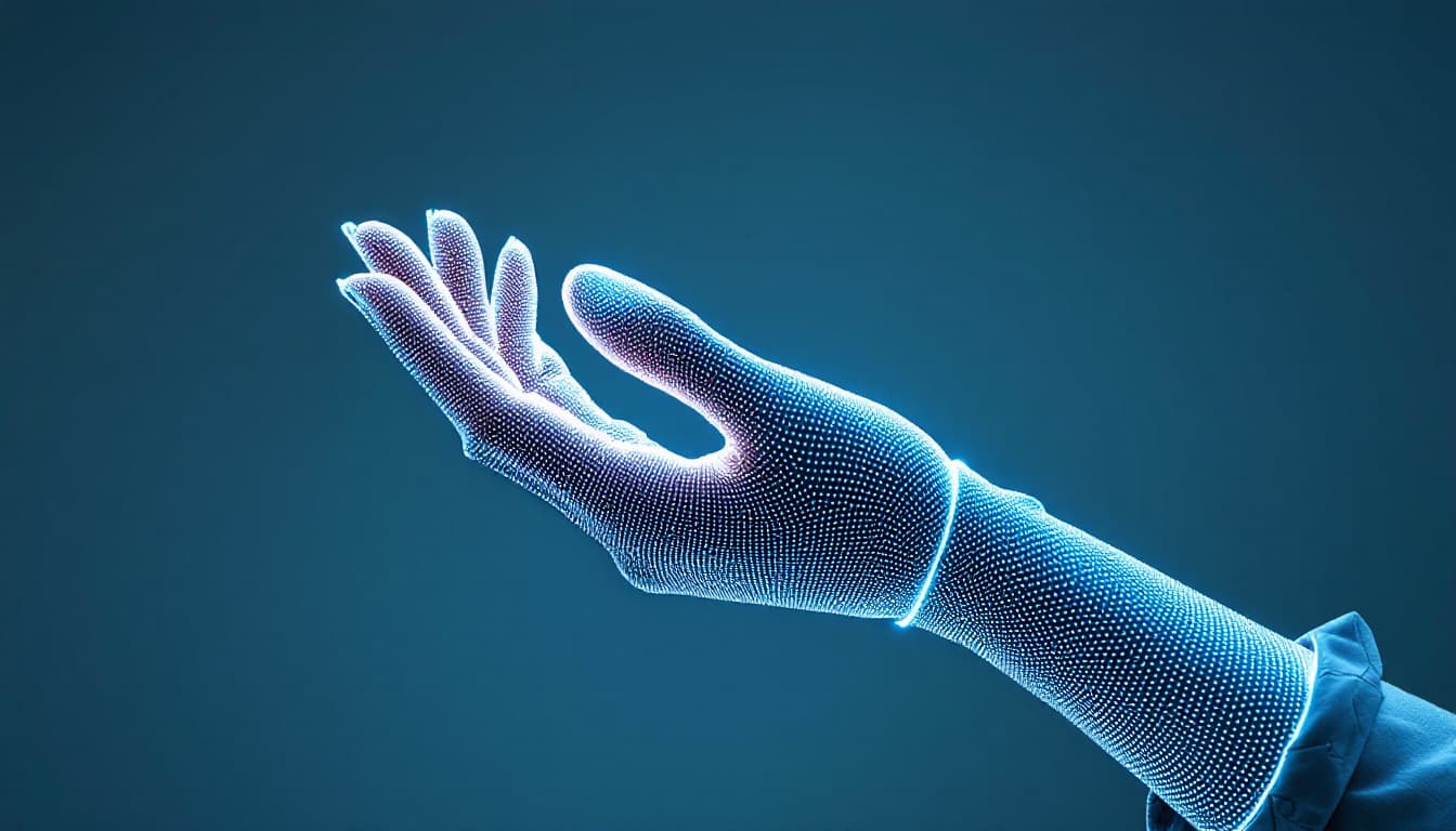 AI generated: beautiful female Human Hand in profile view, elegant fingers extending outward with natural poise, w...