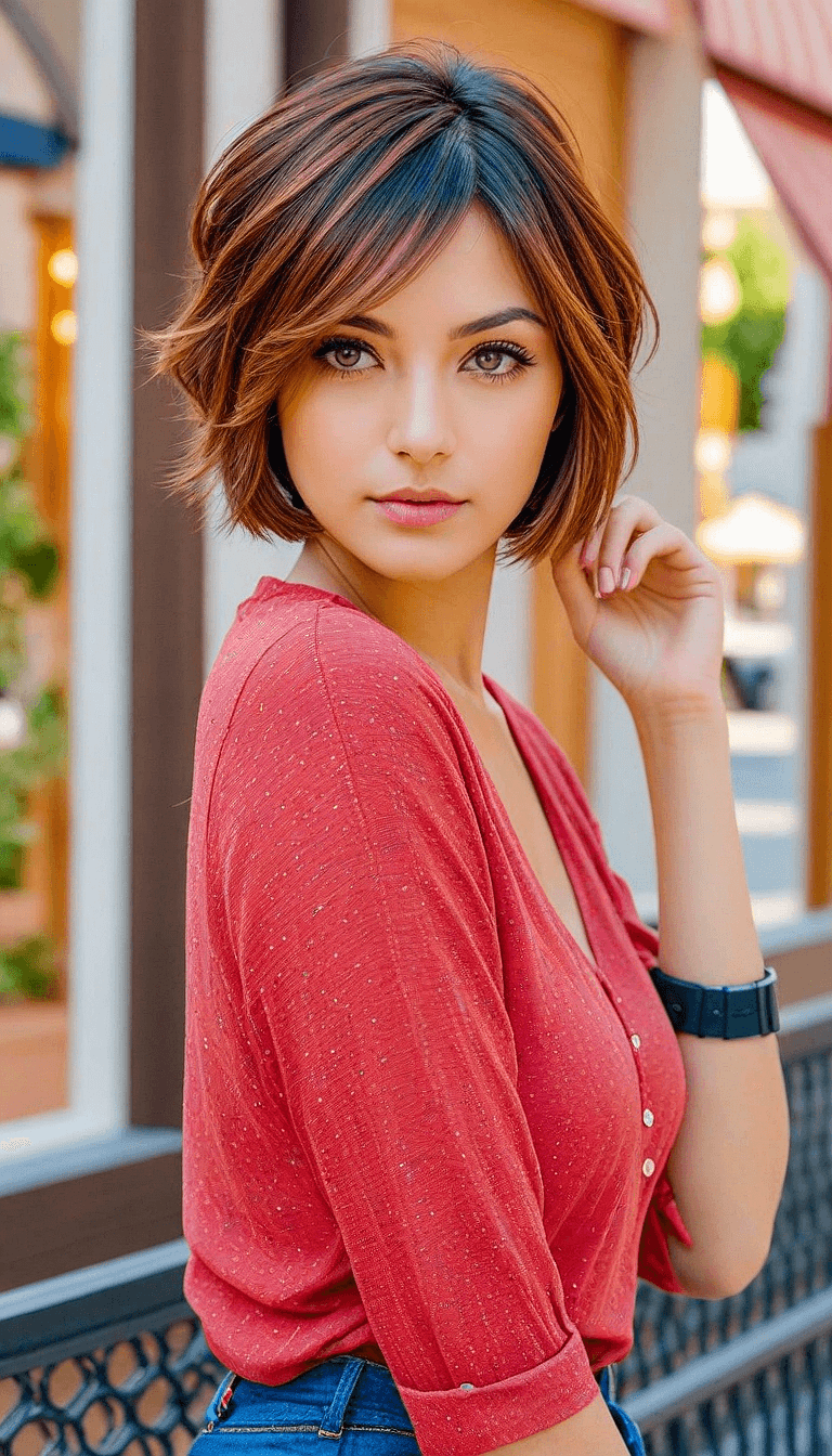 AI generated: An image of a young woman with a medium complexion and soft, natural makeup. Her eyes are highlighte...
