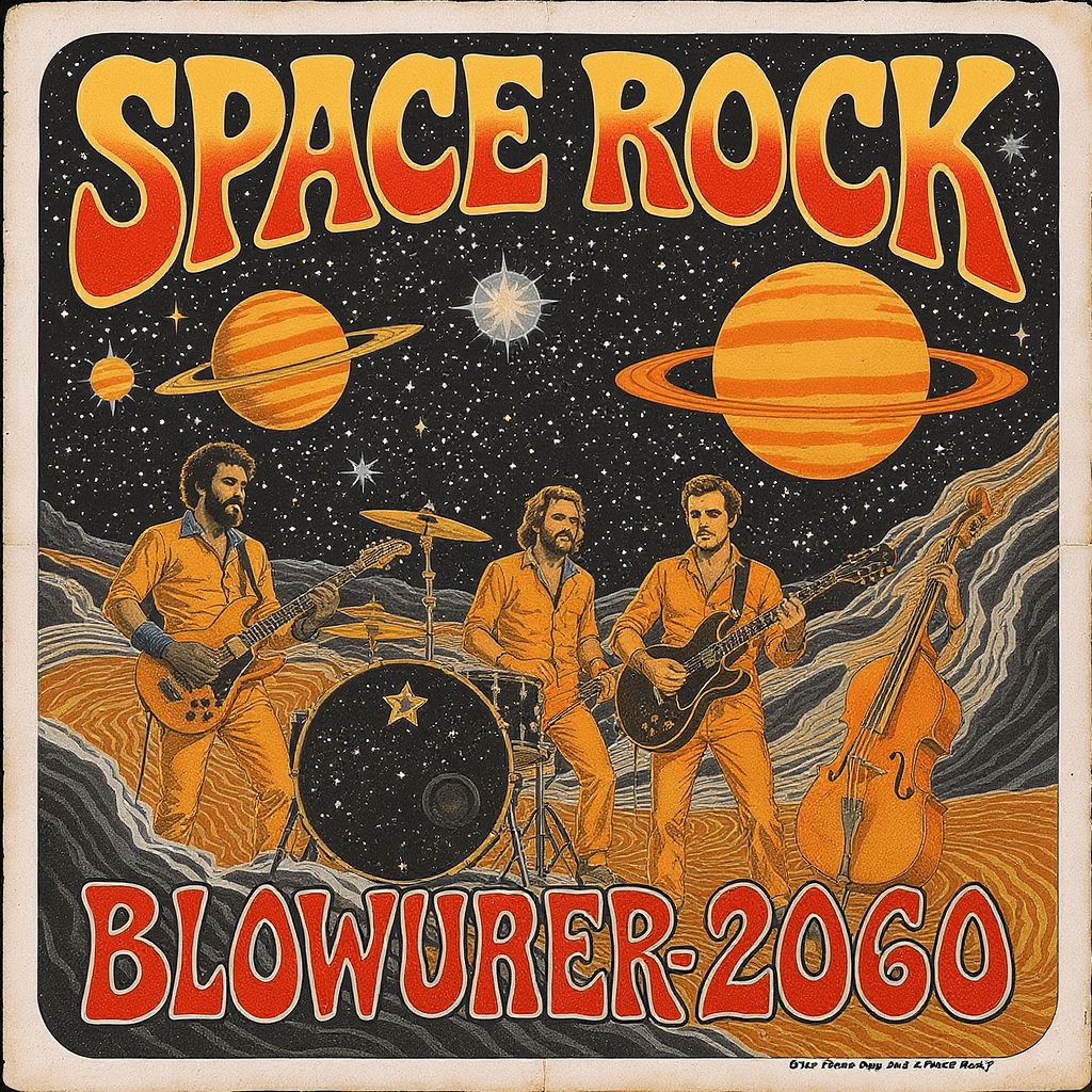 AI generated: A 1960s psychedelic concert poster for a fictional space rock band
