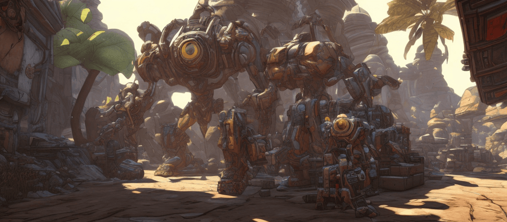 AI generated: Opportunity from borderlands 2, au naturel, hyper detailed, digital art, trending in artstation, cin...