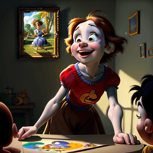 AI generated: A high-detail Pixar-style cartoon character in a joyful and happy scene, set in an environment with ...