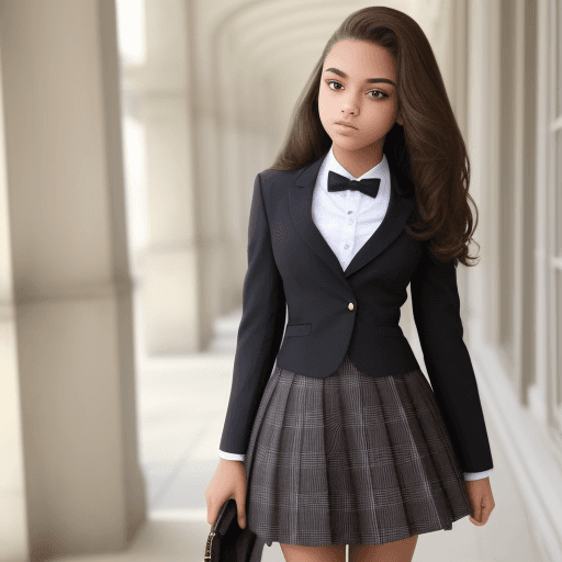 AI generated: a beautiful teen well dressed
