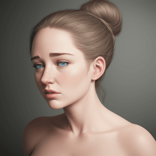 AI generated: Hyper realistic eye level Jennifer Conelly 16 yo pulled back hair