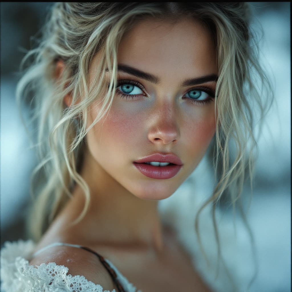 AI generated: analog color film photograph of an extremely beautiful woman look like Ciri from the witcher game 