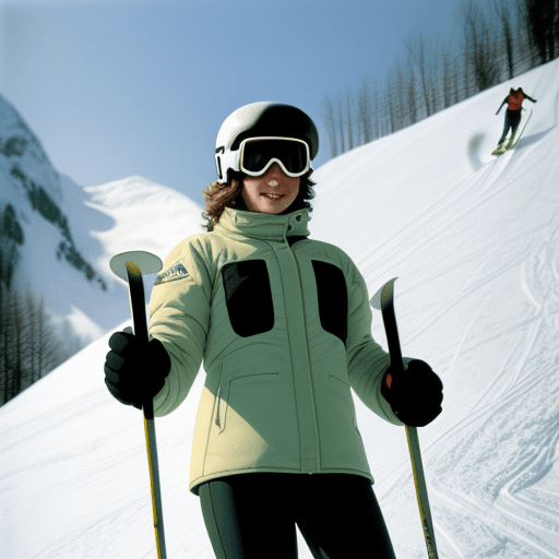 AI generated: vintage ultra realistic Photo of a skier posing for a photo