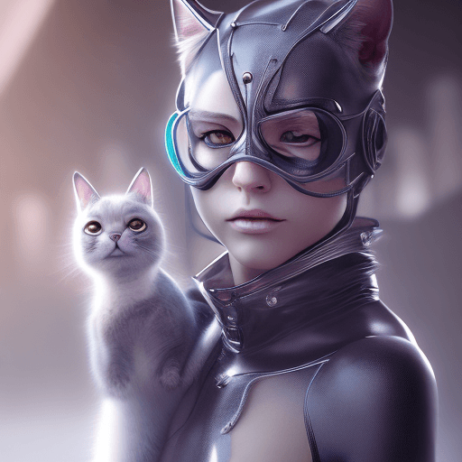 AI generated: cat woman, 4k, hyper realistic, focused, extreme details, unreal engine 5, cinematic, masterpiece, a...