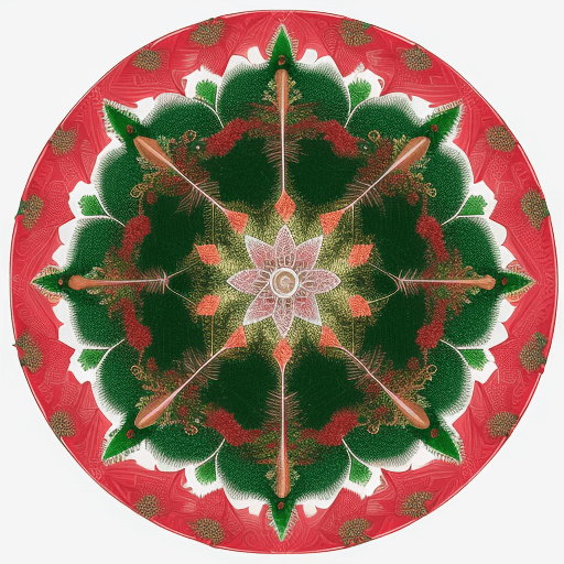 AI generated: detailed drawing of a Christmas tree mandala