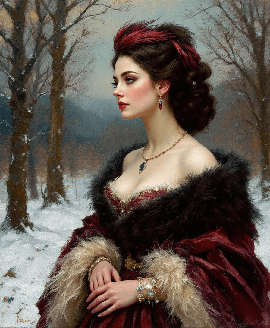 AI generated: An oil on canvas painting in the impasto style, reminiscent of 19th-century Impressionism, depicting...