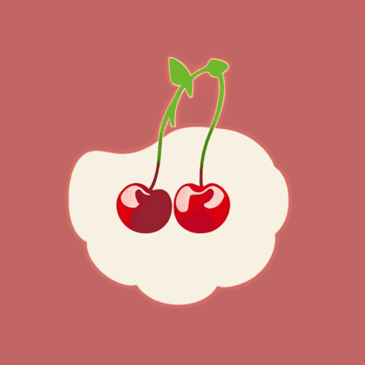 AI generated: cartoon  2 cherries sticker
