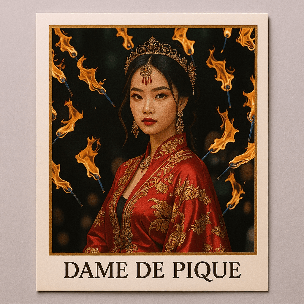 AI generated: une carte "dame de pique"