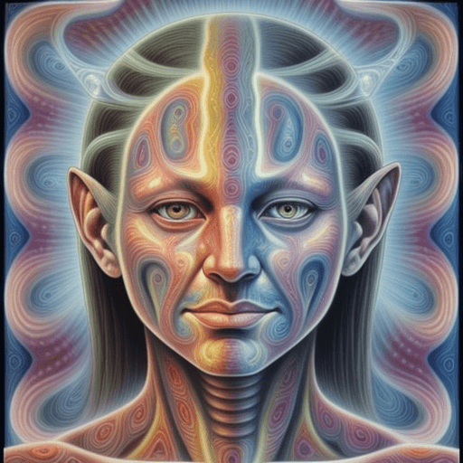 AI generated: god face by alex grey