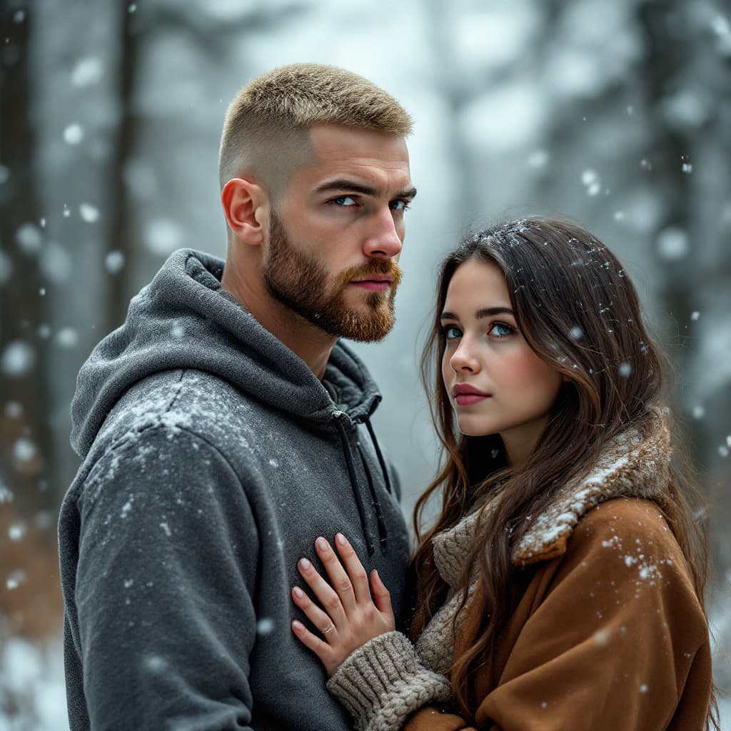 AI generated: “Describe a scene in which a man with a blond short buzz cut, light eyebrows, and light beard, weari...
