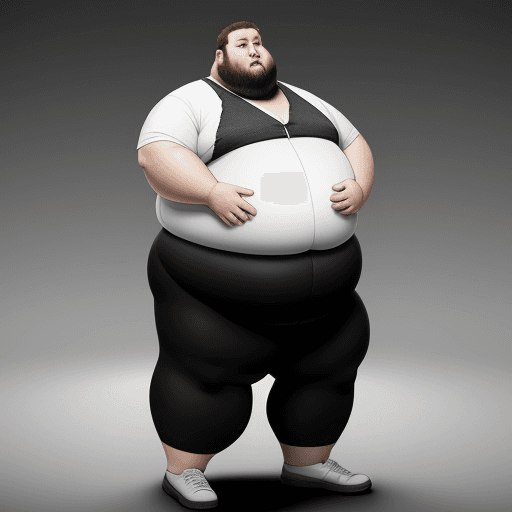 AI generated: a fat man is standing