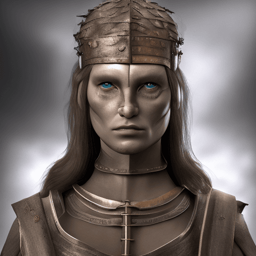 AI generated: Ultra high resolution photography of a medieval Human/Sklade mutent hybrid