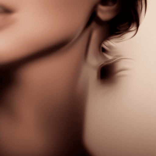 AI generated: cinematic medium closeup of a slim european woman, (hyper detailed skin), closed eyes,