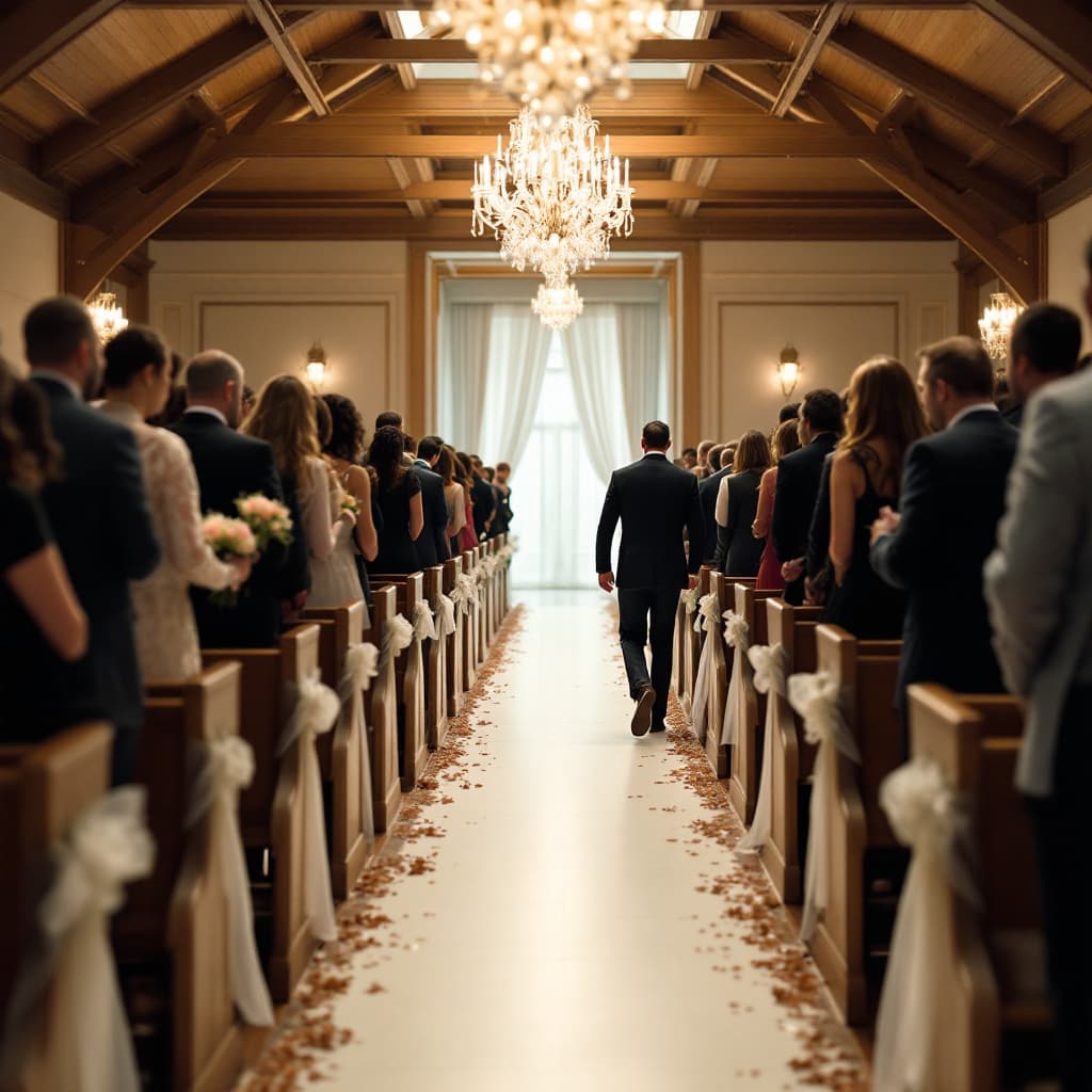 AI generated: Moving down the aisle. 10 seconds long