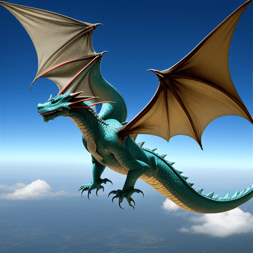 AI generated: dragon volando en los cielos