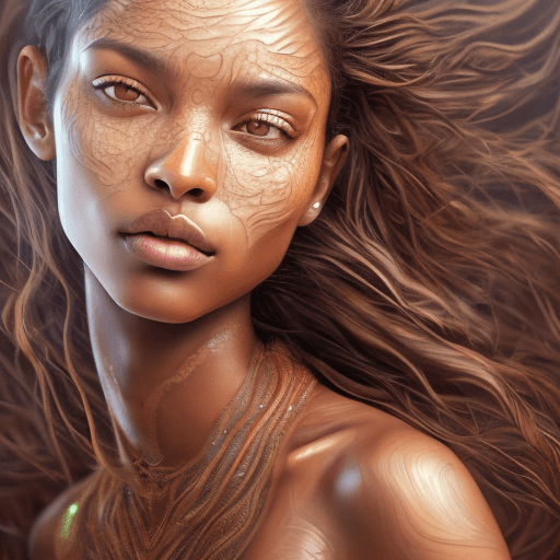 AI generated: hyper realistic photograph, portrait of a south american BROWN skin woman with BROWN eyes and BROWN ...