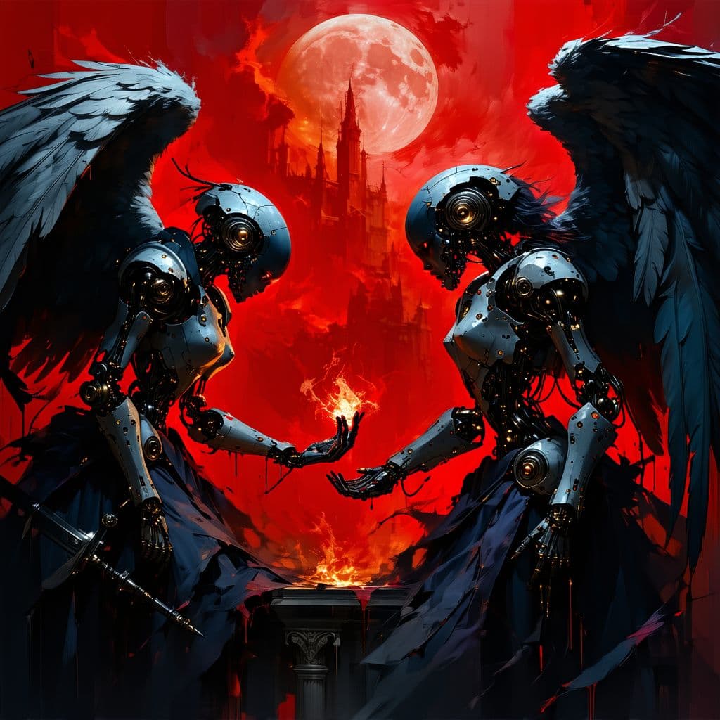 AI generated: Gothic style <lora:mechaangelv2-noise:1> <lora:ArmorSuit_v01:1> <lora:Angelarium:1> <lora:lorarrf2:1...