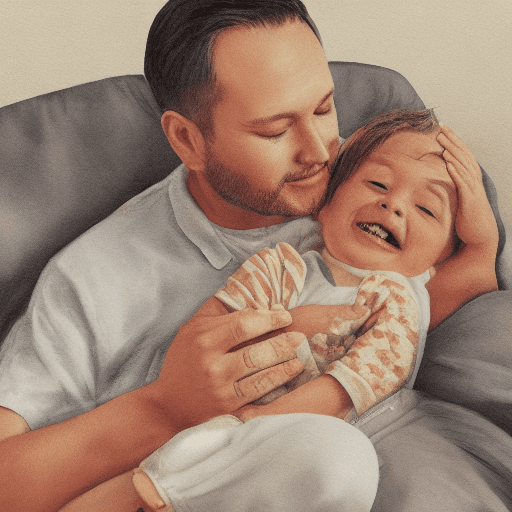 AI generated: High resolution, illustration, art, father and son, 