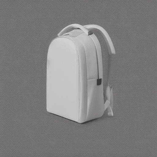 AI generated: fullview hardcase capsule shape white backpack urban stormtrooper, clean product design render on wh...