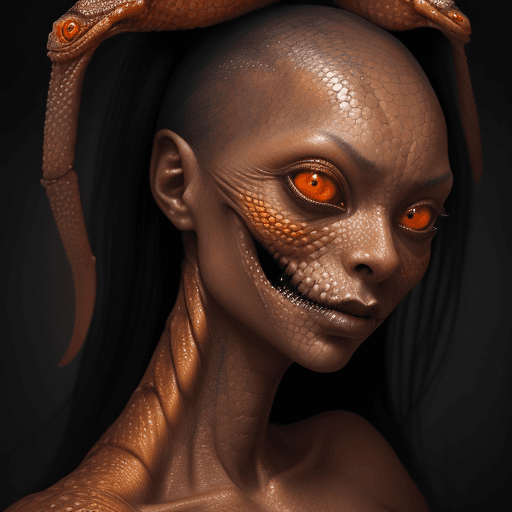 AI generated: A close up portrait (((imaginary female beautiful being))) that embodies the essence of sorrow, exud...