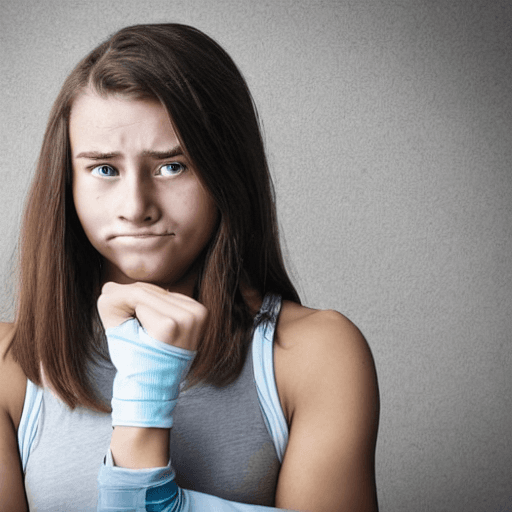 AI generated: A 20 year old athletic woman
Looking forward eyes crossed, surprised open mouth face