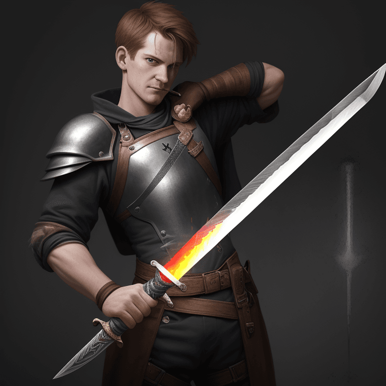 AI generated: smith use hammer to make sword
