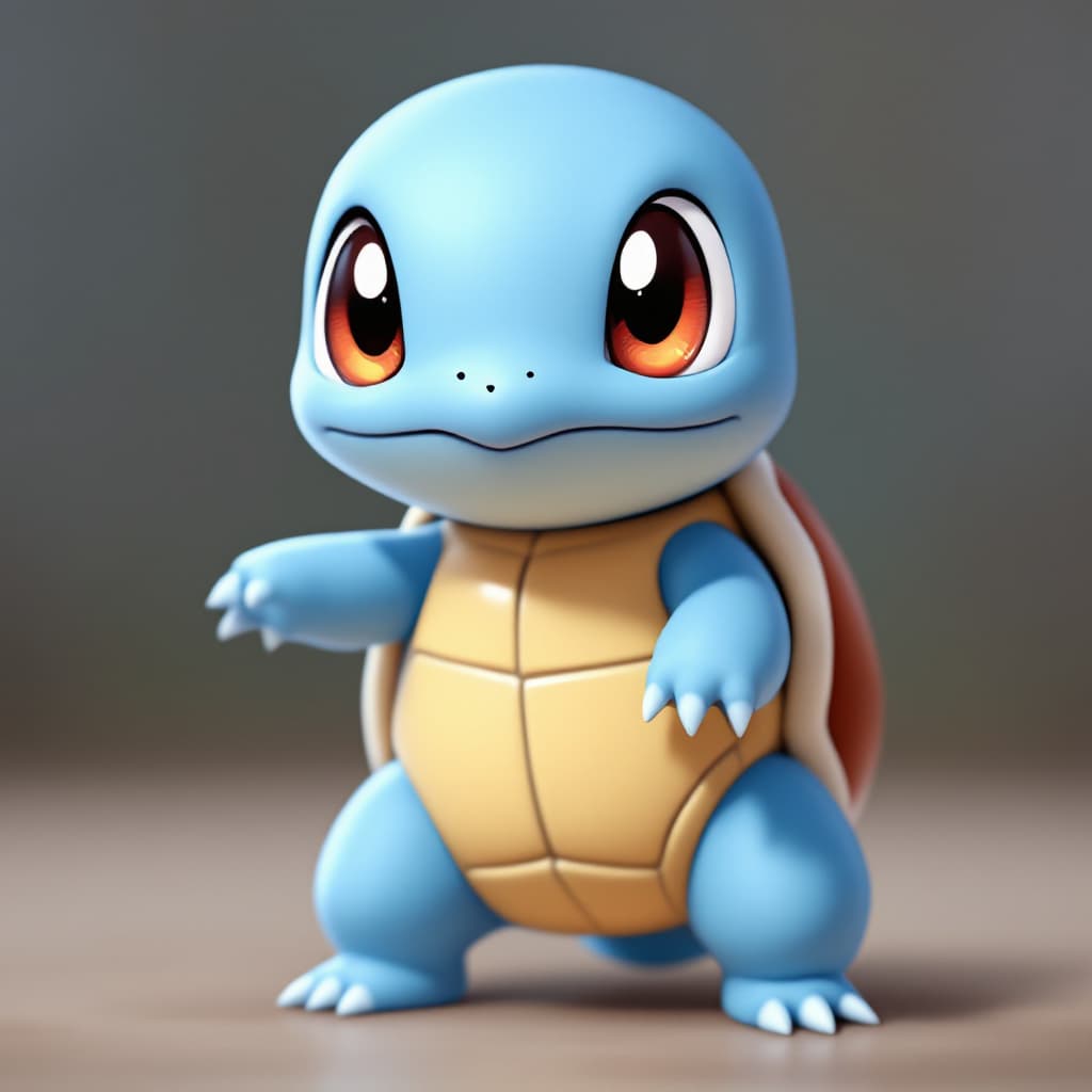 AI generated: Squirtle, the iconic Water-type Pokémon, is a delightful and dynamic creature with a charming presen...
