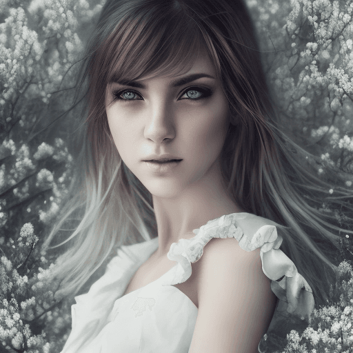 AI generated: very beautiful girl in white leggings, white short top, charismatic personality, professional photo,...