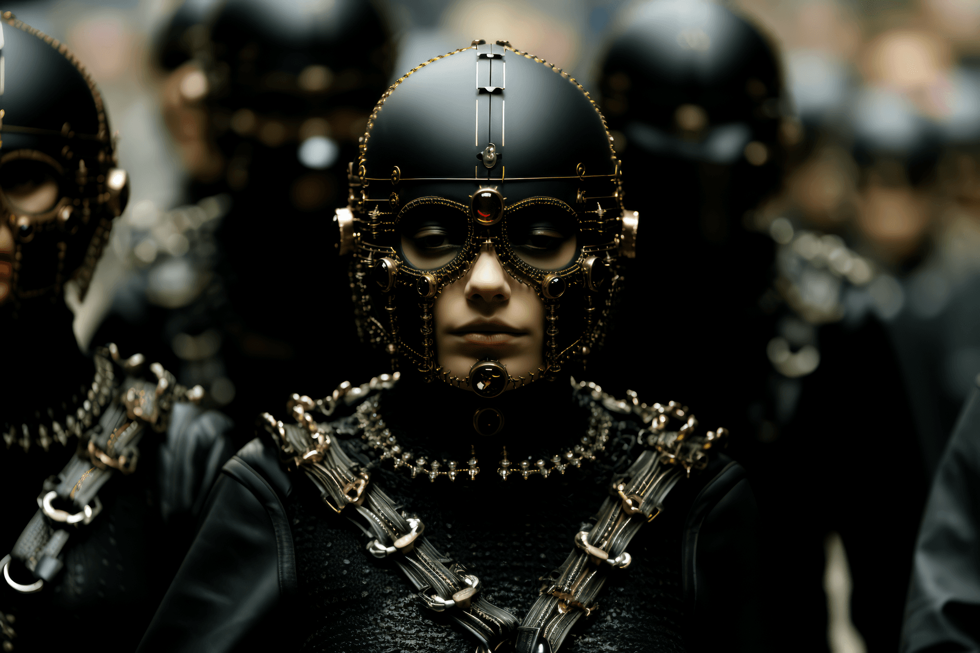AI generated: this picture was taken with a camera, in the style of modern jewelry, subversive art, teethcore, mec...