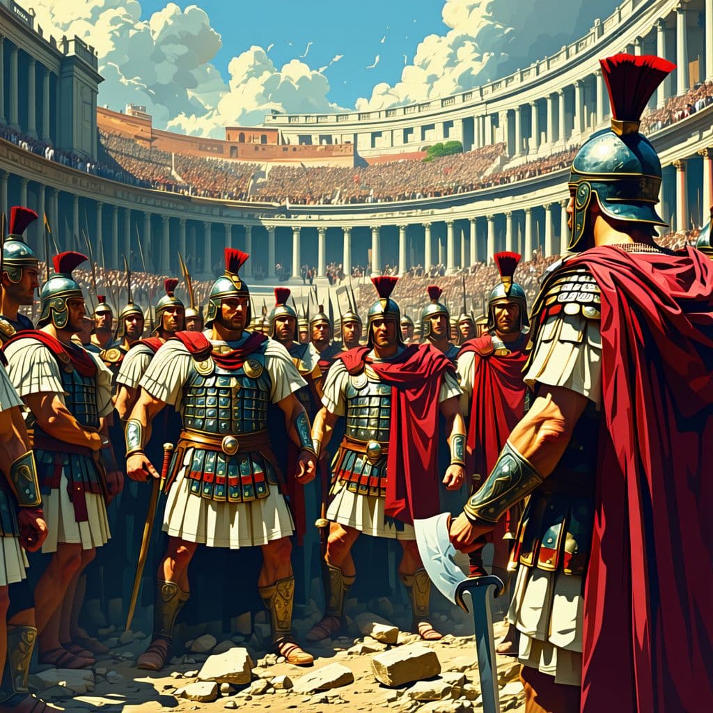 AI generated: The ides of March when Caeser was stabbed by Marc Antony 8K Ultra