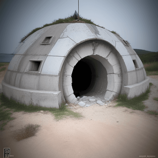 AI generated: Old albanian bunker as the body of an electric drone