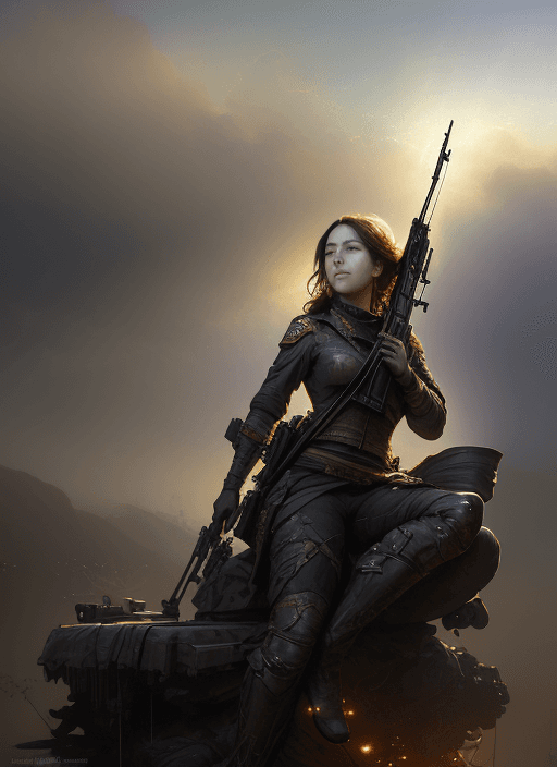 AI generated: Raised my rifle to my eye, Never stopped to wonder why, Then I saw black And my face splashed in the...