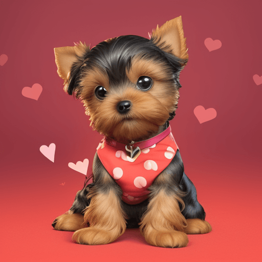 AI generated: Encanto style, A yorkie puppy lovable Disney sidekick with a quirky personality and a heart of gold....
