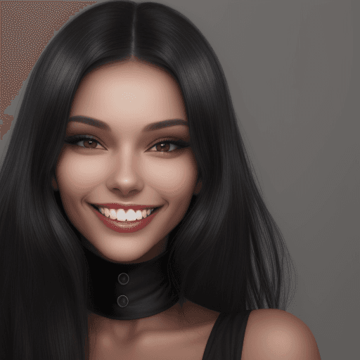 AI generated: A pretty women smiling with black teeth