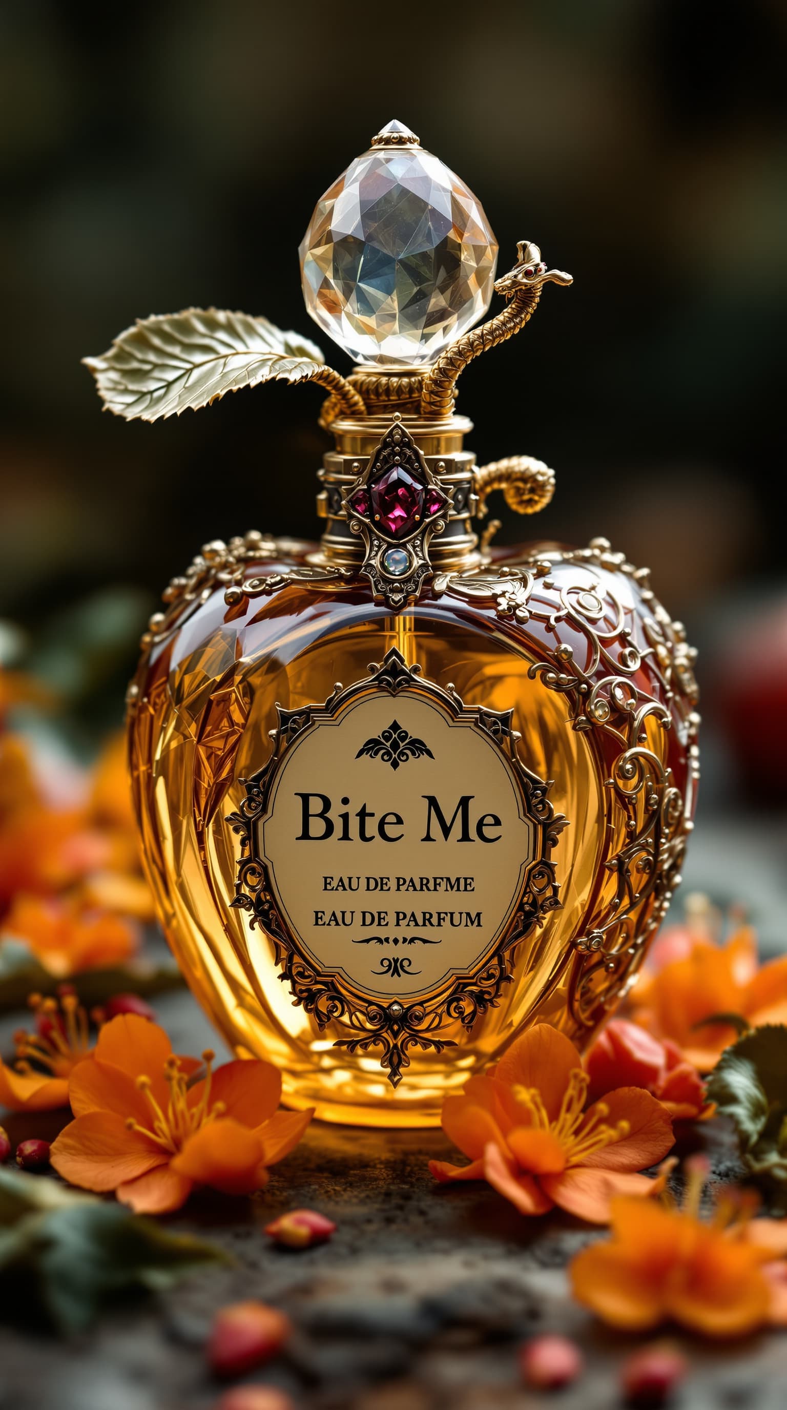 AI generated: A detailed Master crafted vintage steampunk perfume bottle and sprayer in the form of a A detailed M...