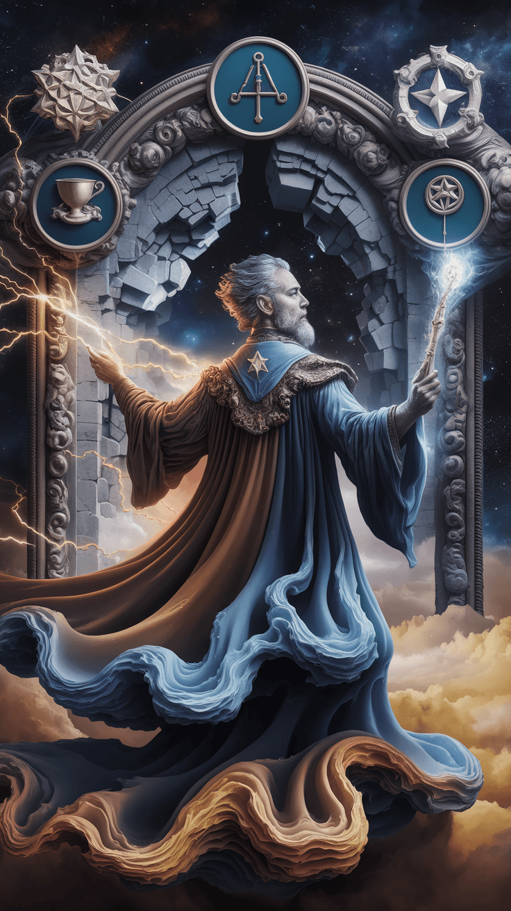 AI generated: Each Major Arcana card will feature hyper-realistic gold, opal quartz, neon hues, silver holographic...