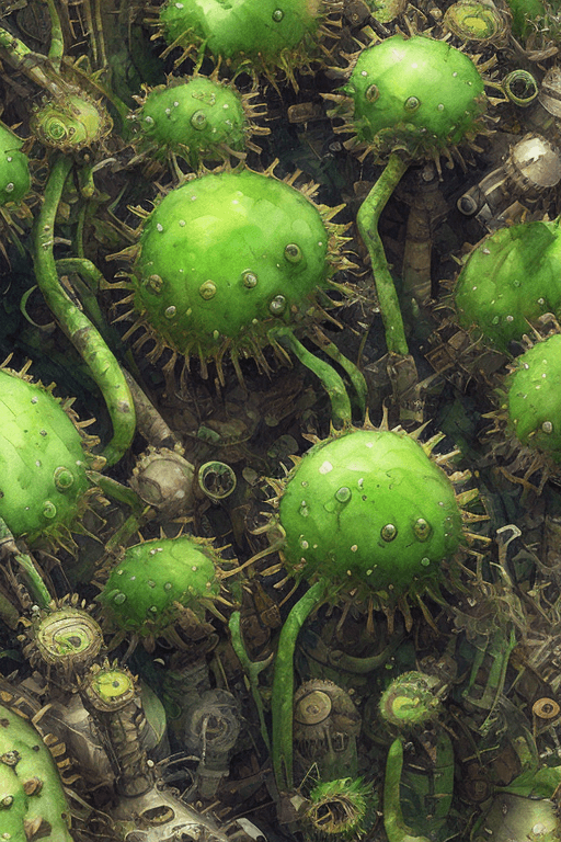 AI generated: 8k greenpunk illustration,high resolution,realistic details, Watercolor, trending on artstation, sha...