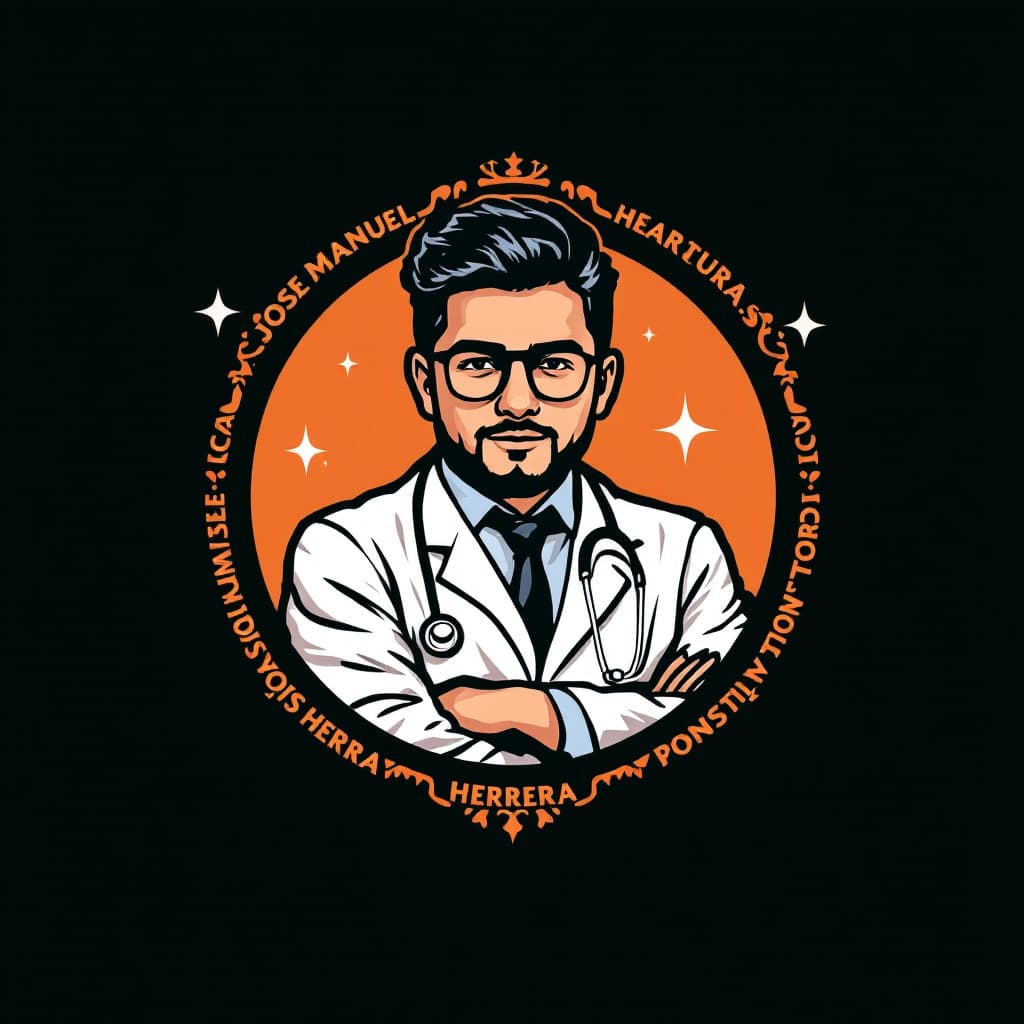 AI generated: genera un logo para el nombre de Jose Manuel Herrera Huerta, el cual refleje la personalidad de un n...
