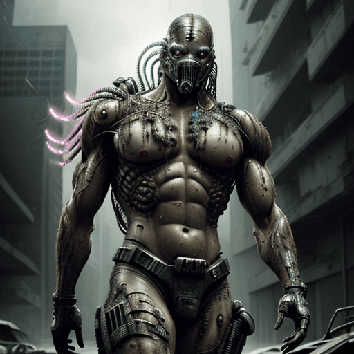 AI generated: cinematic film still Ultra detailed, realistic, real picture, intricate details, Cyber predator in t...