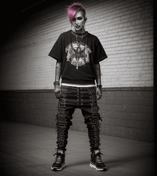 AI generated: Hyper photorealistic eye level full-body photograph of a male clothing brand model, outfit style ble...