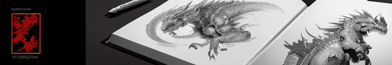 AI generated: asian dragon, pen and ink, intricate line drawings, by craig mullins, ruan jia, kentaro miura, greg ...