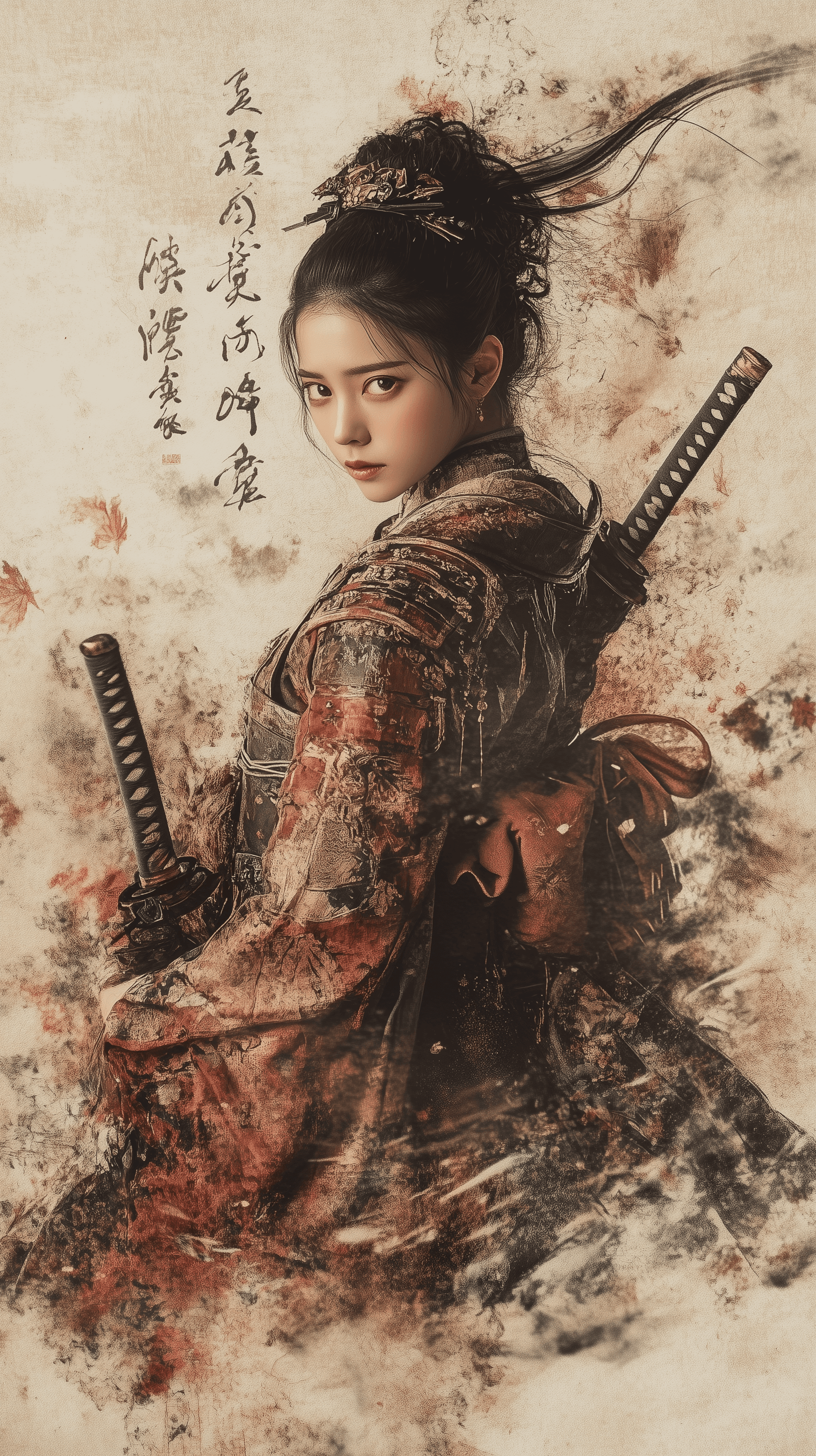 AI generated: Memoirs of Stunning Warrior --ar 9:16 --style raw --stylize 150