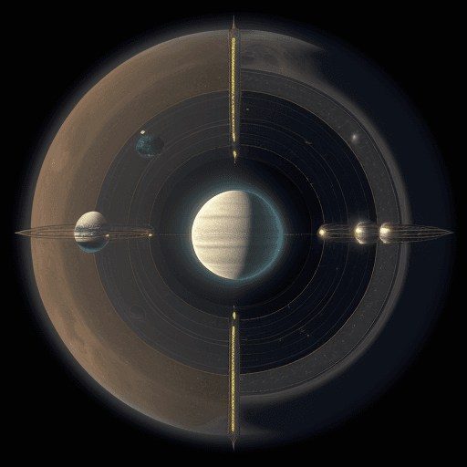 AI generated: Advanced alien city in this solar system








