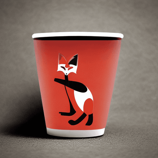 AI generated: logo fox on cup