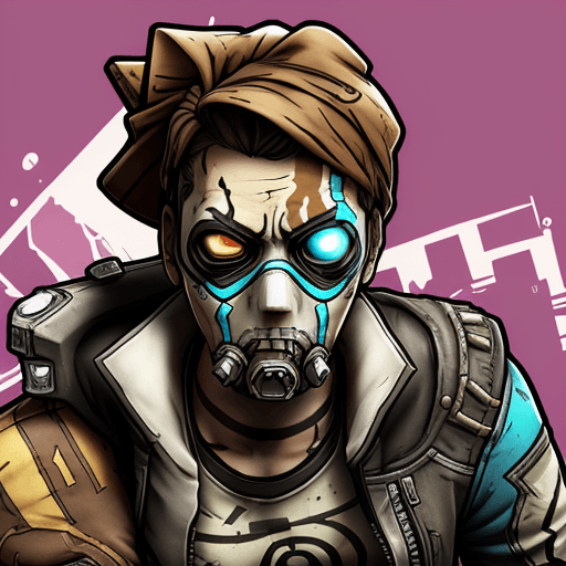 AI generated: High resolution background image borderlands boss style with splashes