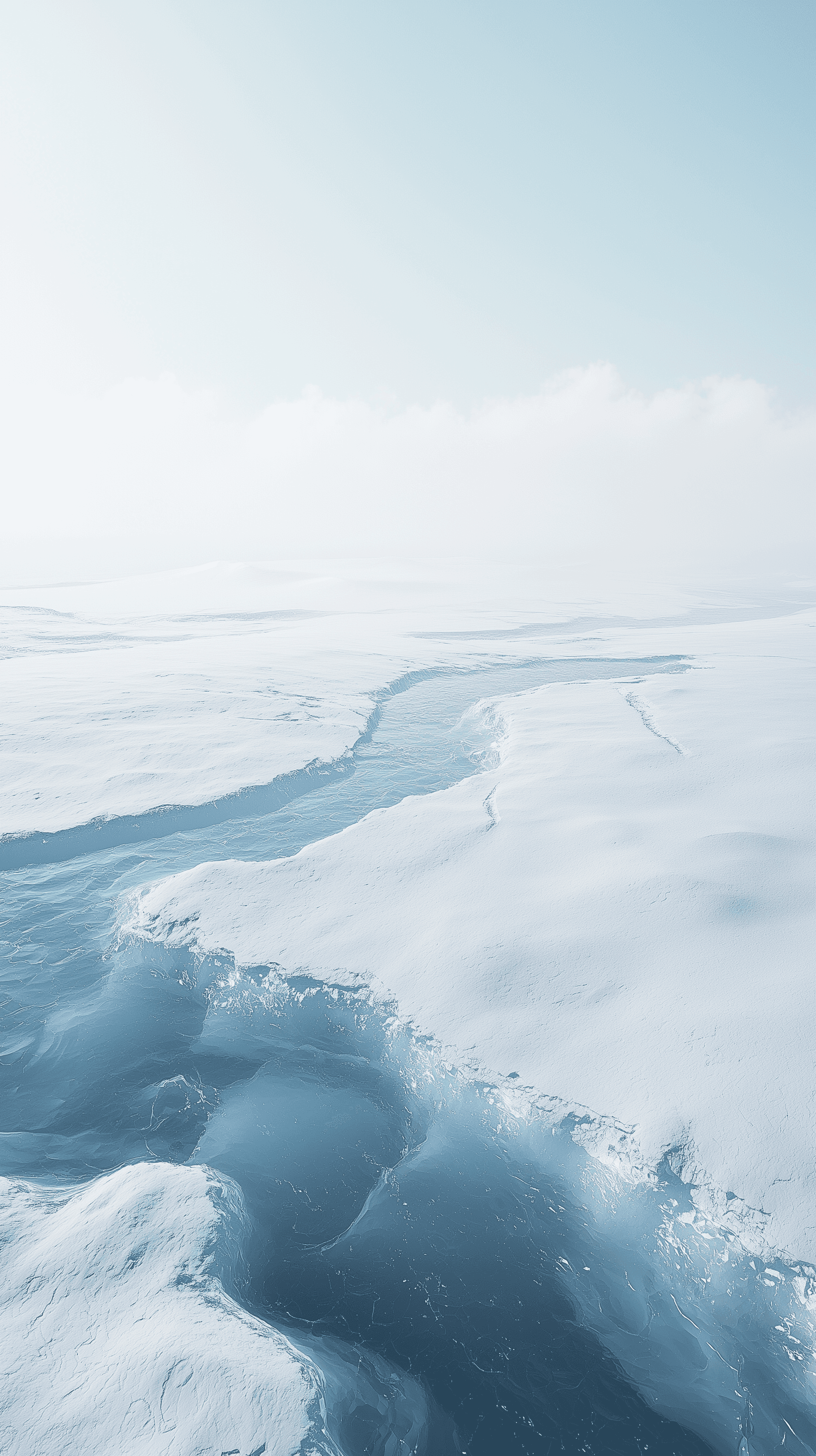AI generated: drone shot, frozen tundra, snow-laden stretches, massive ice formations, realistic, cinematic, 16K, ...
